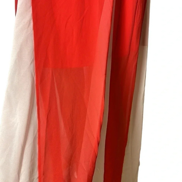 Y2K NWT,EXPRESS halter dress,maxi,Fairy,sheer,lined,glam,fit&flare,color block, - Picture 11 of 16
